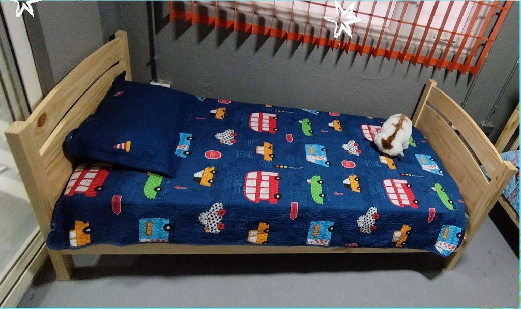 CAMA MODELO CLÁSICO DE 1 PLAZA CON COLCHÓN