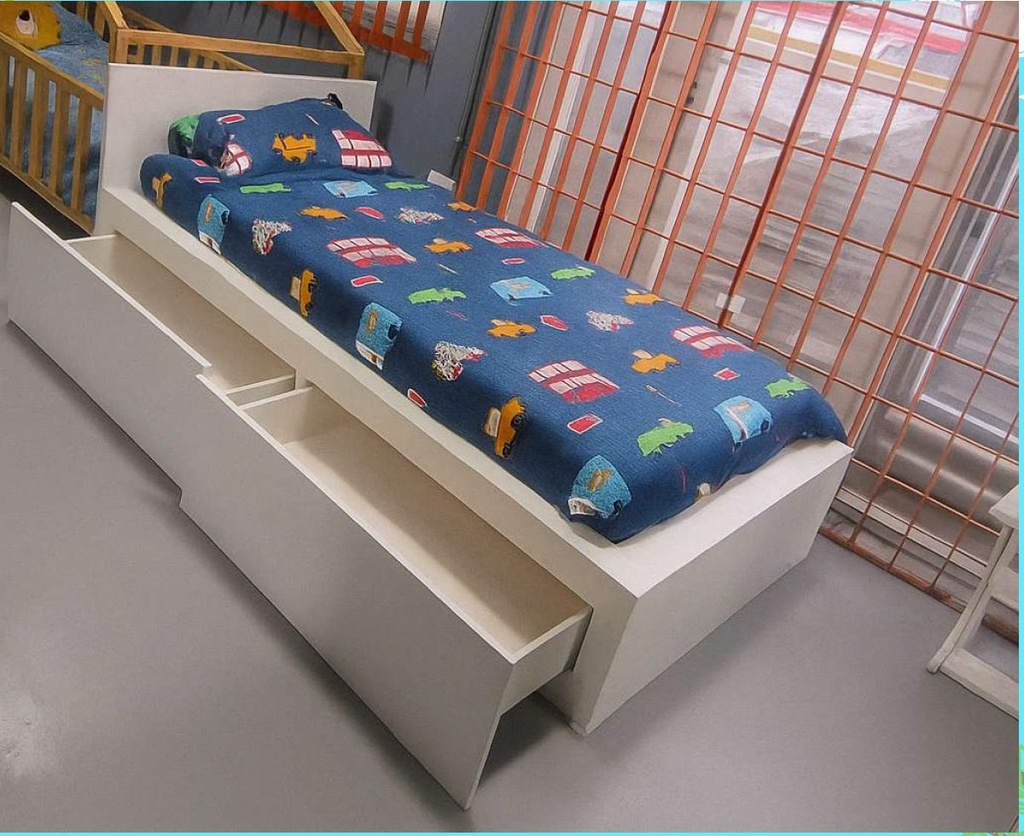 CAMA CON ALMACENAMIENTO 11/5 CON COLCHÓN