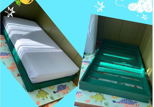 CAMA NIDO COLOR VERDE 1 PLAZA SIN COLCHÓN